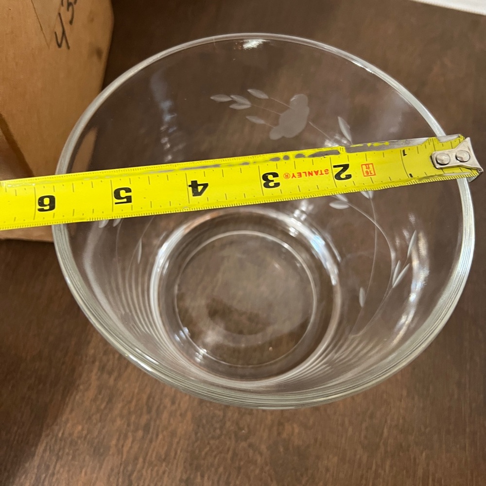 Princess house heritage floral small ice bucket with box Roughly 5" Tall Smooth - Picture 5 of 11